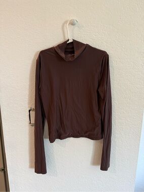 Abercrombie & Fitch Brown Long Sleeve Turtleneck Top